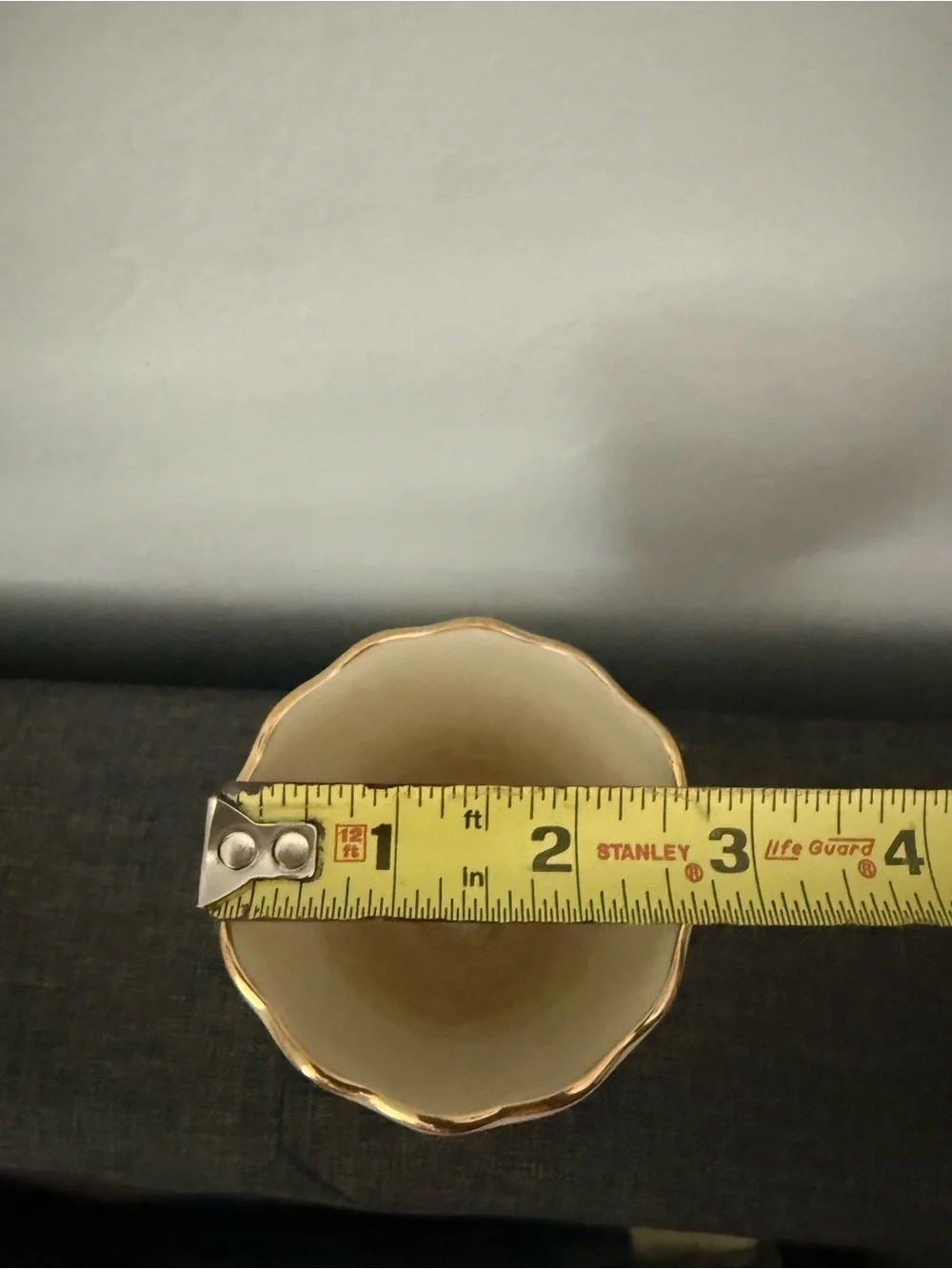 Lenox Ivory Porcelain Rose Bud Vase Gold Trim 4.5”